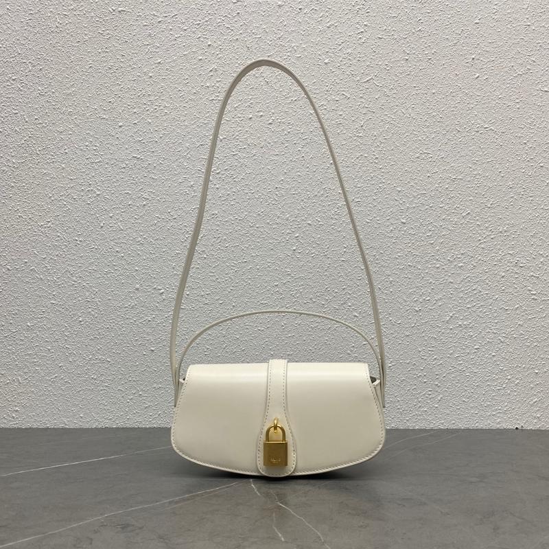 Celine Shoulder Handbag 101592 Full Skin White